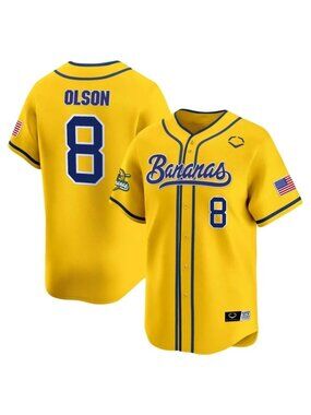 Jackson Olson Savannah Bananas Yellow Jersey Stitched